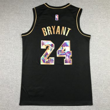 Lakers 24 Diamond Edition Black Gold  Jersey