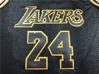 Lakers 24 Mamba Black Gold  Jersey
