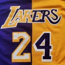Lakers 24 purple yellow color blocked  Jersey
