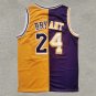 Lakers 24 purple yellow color blocked  Jersey