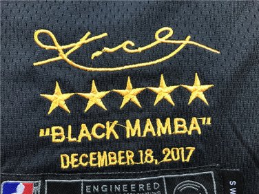 Lakers 24 Retired Edition Black  Jersey