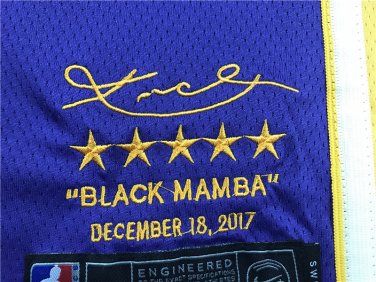 Lakers 24 Retired Edition Purple  Jersey
