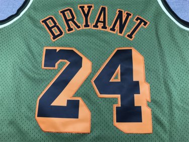 Lakers 24 Retro Army Green  Jersey