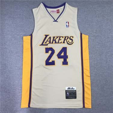 Lakers 24 Retro beige  Jersey