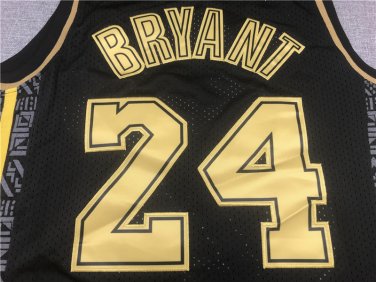 Lakers 24 Retro Black Gold  Jersey