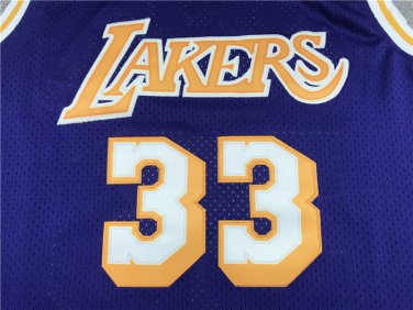 Lakers 33 Retro Purple  Jersey