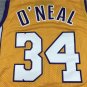 Lakers 34 Retro V-neck Yellow  Jersey