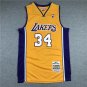 Lakers 34 Retro V-neck Yellow  Jersey