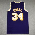 Lakers 34 round neck purple  Jersey