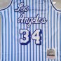 Lakers 34 white and blue stripes  Jersey
