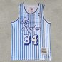 Lakers 34 white and blue stripes  Jersey