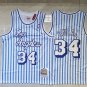 Lakers 34 white and blue stripes  Jersey