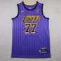Lakers 77 Purple Stripes  Jersey