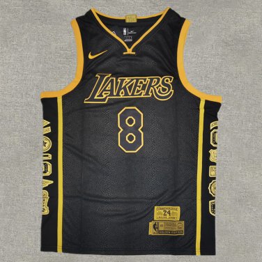 Lakers Top 8, Rear 24 Retired Edition Black  Jersey