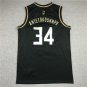 New Bucks 34 Black Gold  Jersey