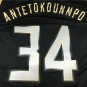 New Bucks 34 Black Gold  Jersey