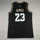 New Lakers 23 Black Gold  Jersey