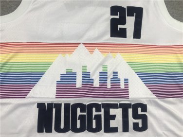 Nuggets 27 City Edition Snow Mountain White  Jersey