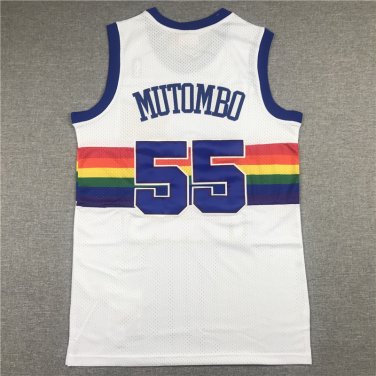 Nuggets 55 Snow Mountain White  Jersey