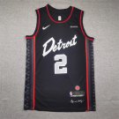 Pistons 2 City Edition Black  Jersey
