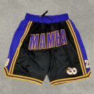Pocket Lakers Mamba 8 24 Black Gold Shorts  Jersey