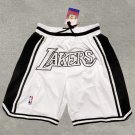 Pocket Lakers white and black shorts  Jersey