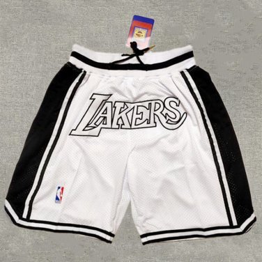 Pocket Lakers white and black shorts  Jersey