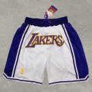 Pocket Lakers white purple shorts  Jersey