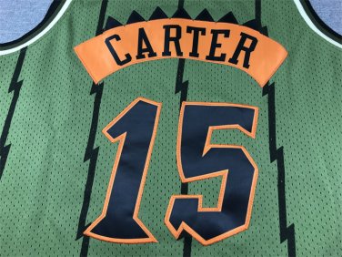 Raptors 15 Retro Army Green  Jersey