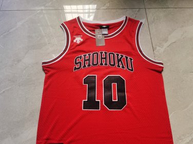 Slam Dunk 10 # Sakuragi Flower Path Embroidered Red  Jersey