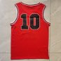 Slam Dunk 10 # Sakuragi Flower Path Embroidered Red  Jersey