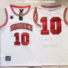 Slam Dunk 10 # Sakuragi Flower Path Embroidered White  Jersey