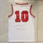 Slam Dunk 10 # Sakuragi Flower Path Embroidered White  Jersey