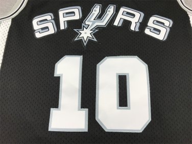 Spurs 10 Retro Black  Jersey