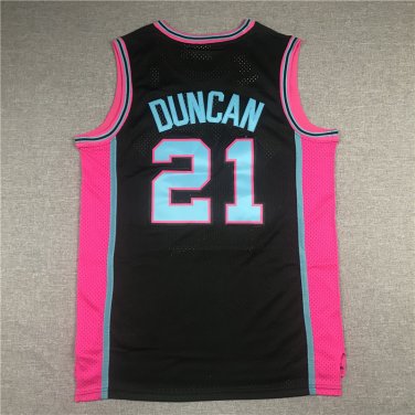 Spurs 21 Retro Black Pink  Jersey