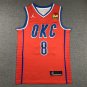Thunder 8 Announcement Orange  Jersey