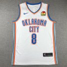 Thunder 8 White  Jersey