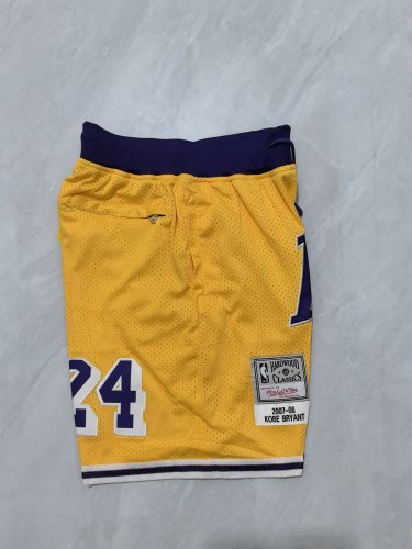 Lakers retro yellow pocket ball pants