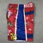 Pocket pants 76 people graffiti red
