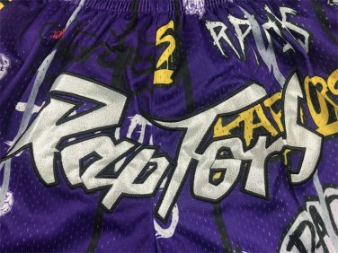 Pocket pants, dragon graffiti, purple