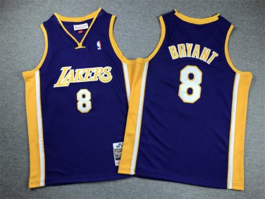 Lakers 8 Retro Purple V-neck. JPEG