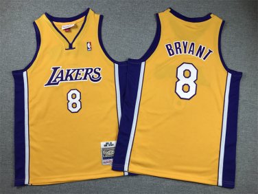 Lakers 8 Retro Yellow V-neck. JPEG