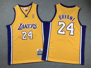 Lakers 24 Retro Yellow V-neck. JPEG
