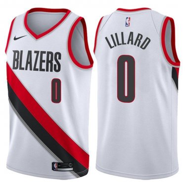 #0 Damian Lillard Portland Trail Icon Edition White