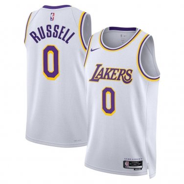 #0 D'Angelo Russell Los Angeles Lakers Association Edition White