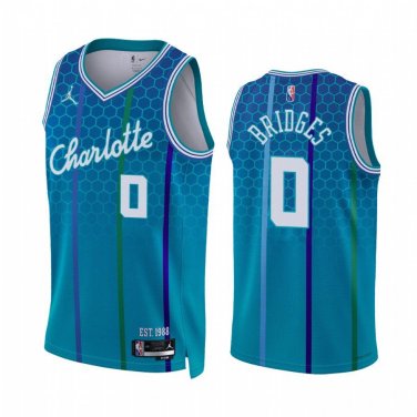 #0 Miles Bridges Charlotte Hornets 75th Anniversary City Edition Blue