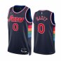#0 Tyrese Maxey Philadelphia 76ers 75th Diamond Anniversary City Edition Navy