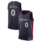 #0 Tyrese Maxey Philadelphia 2023-24 City Edition Navy Blue