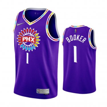 #1 Devin Booker Phoenix Suns 2023-24 Earned Edition Purple