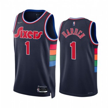 #1 James Harden Philadelphia 75th Diamond Anniversary City Edition Navy